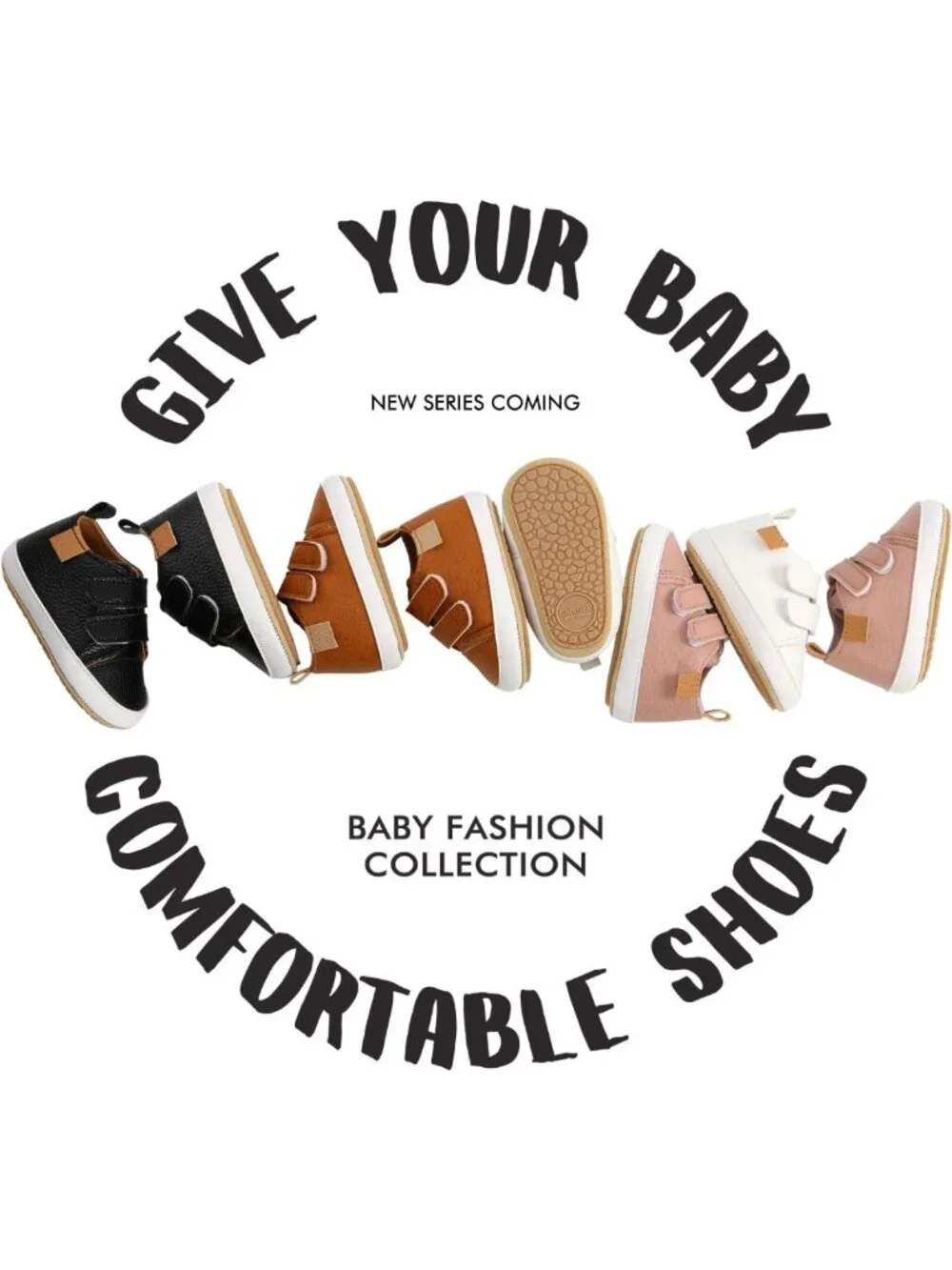 Stylish Baby High Top Ankle Sneakers | Soft Rubber Sole, Anti-Slip Moccasins